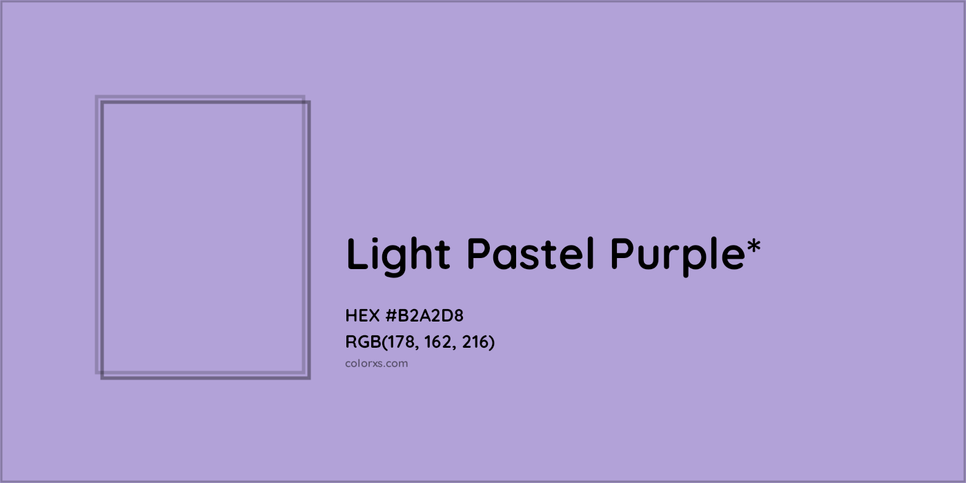 HEX #B2A2D8 Color Name, Color Code, Palettes, Similar Paints, Images