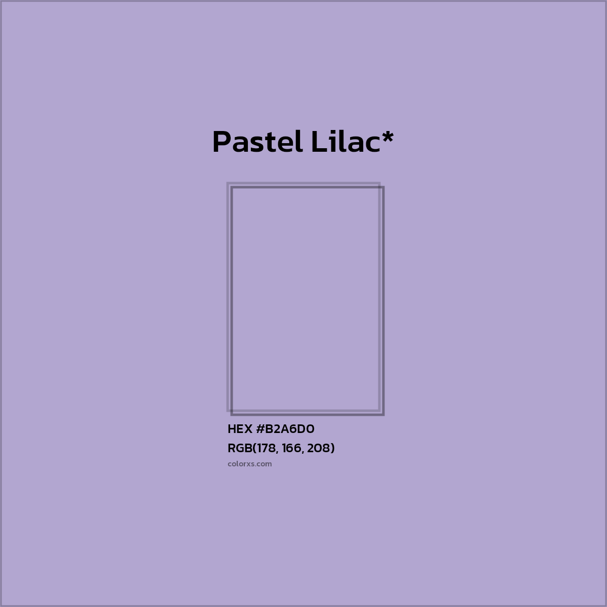 HEX #B2A6D0 Color Name, Color Code, Palettes, Similar Paints, Images