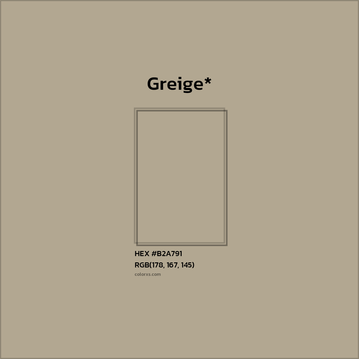 HEX #B2A791 Color Name, Color Code, Palettes, Similar Paints, Images