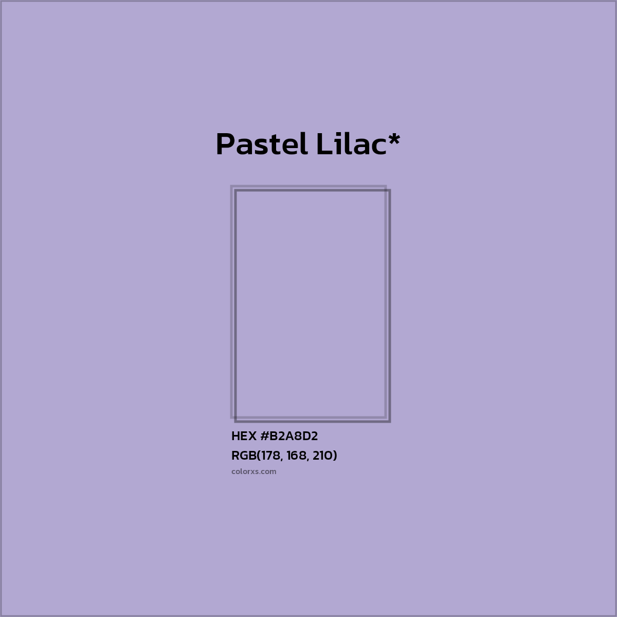HEX #B2A8D2 Color Name, Color Code, Palettes, Similar Paints, Images