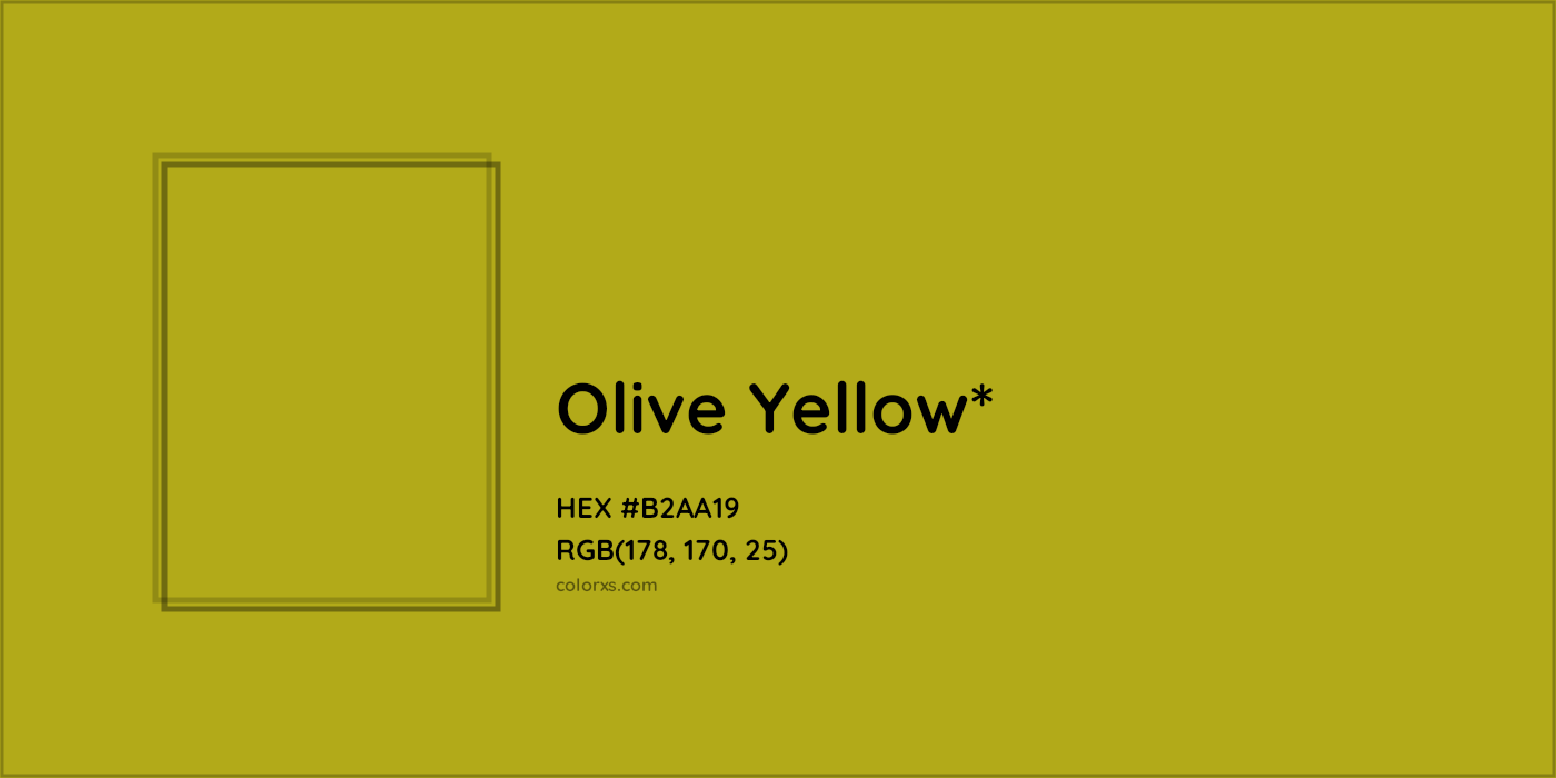HEX #B2AA19 Color Name, Color Code, Palettes, Similar Paints, Images