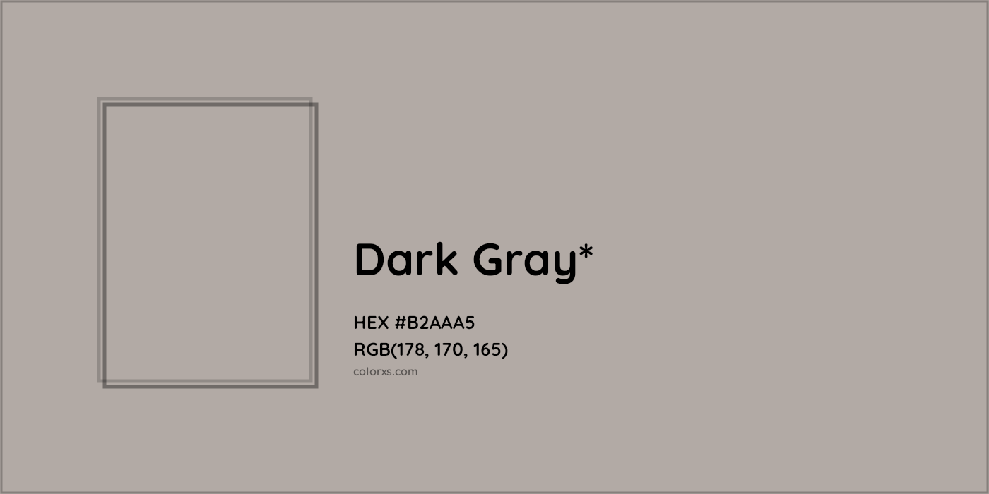 HEX #B2AAA5 Color Name, Color Code, Palettes, Similar Paints, Images