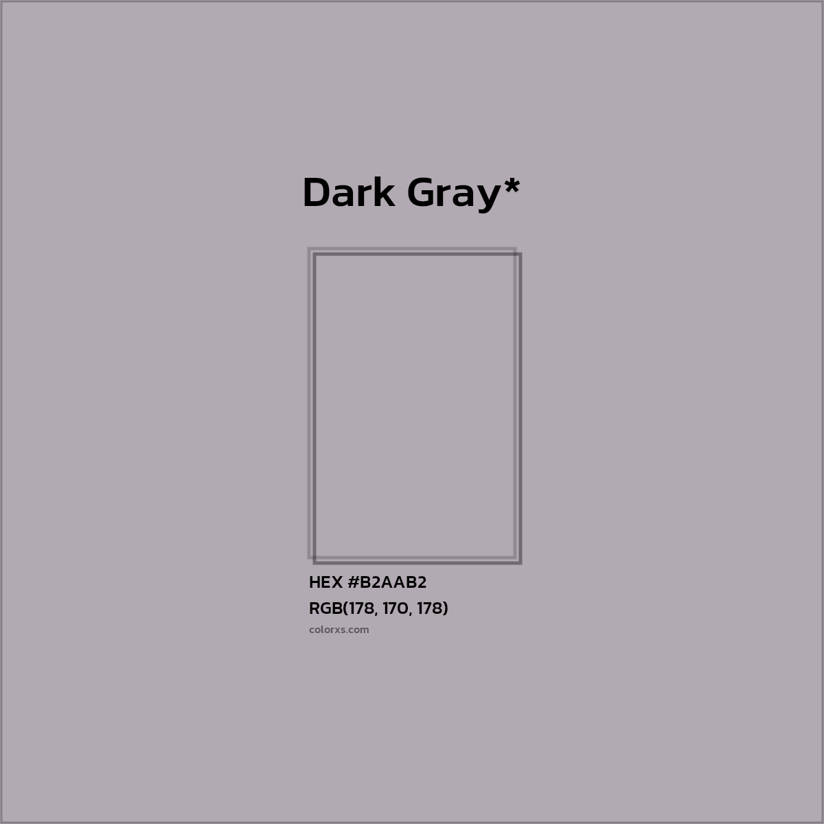 HEX #B2AAB2 Color Name, Color Code, Palettes, Similar Paints, Images