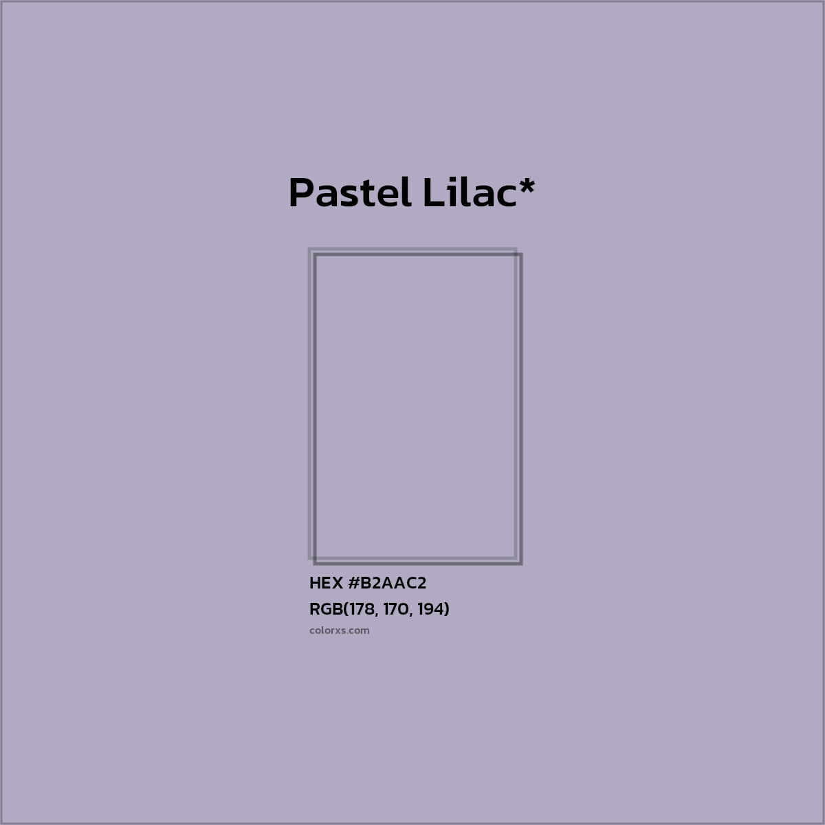 HEX #B2AAC2 Color Name, Color Code, Palettes, Similar Paints, Images