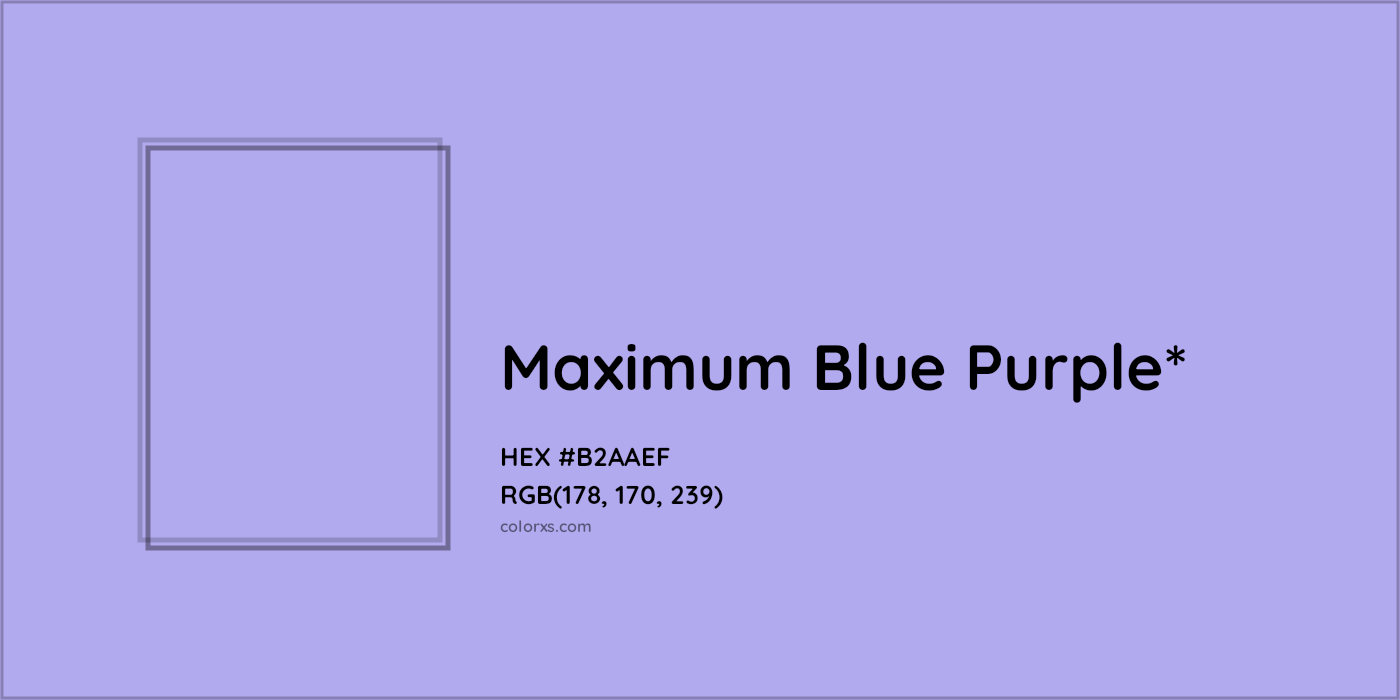 HEX #B2AAEF Color Name, Color Code, Palettes, Similar Paints, Images