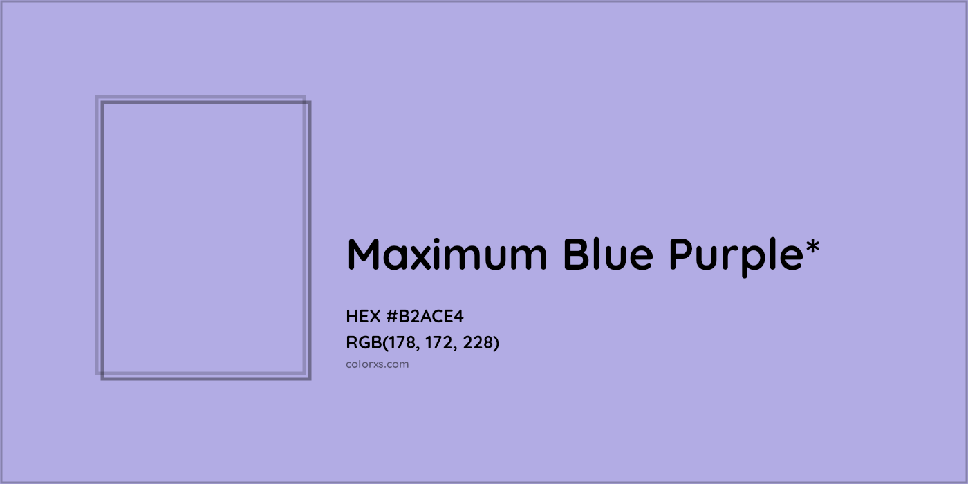HEX #B2ACE4 Color Name, Color Code, Palettes, Similar Paints, Images