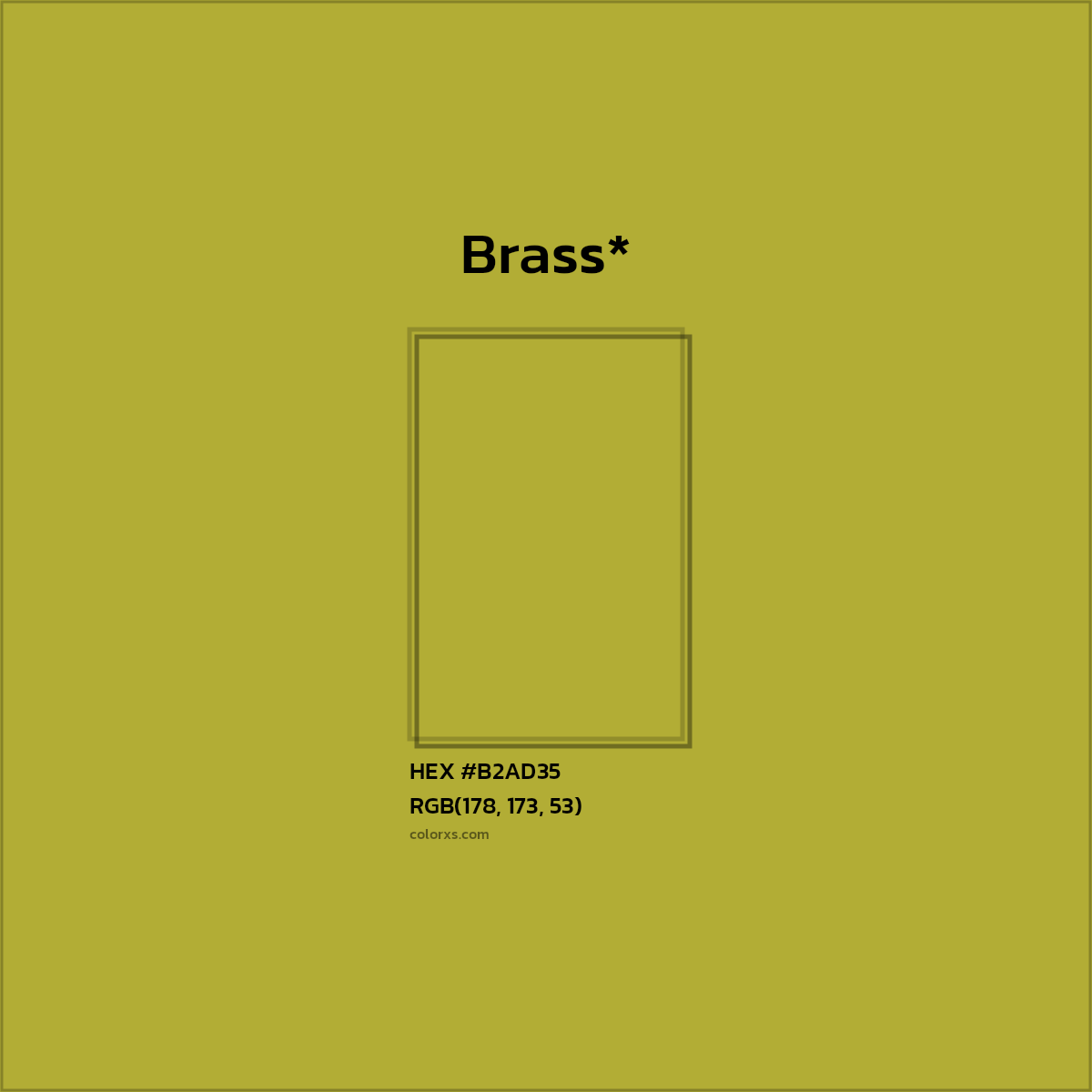 HEX #B2AD35 Color Name, Color Code, Palettes, Similar Paints, Images