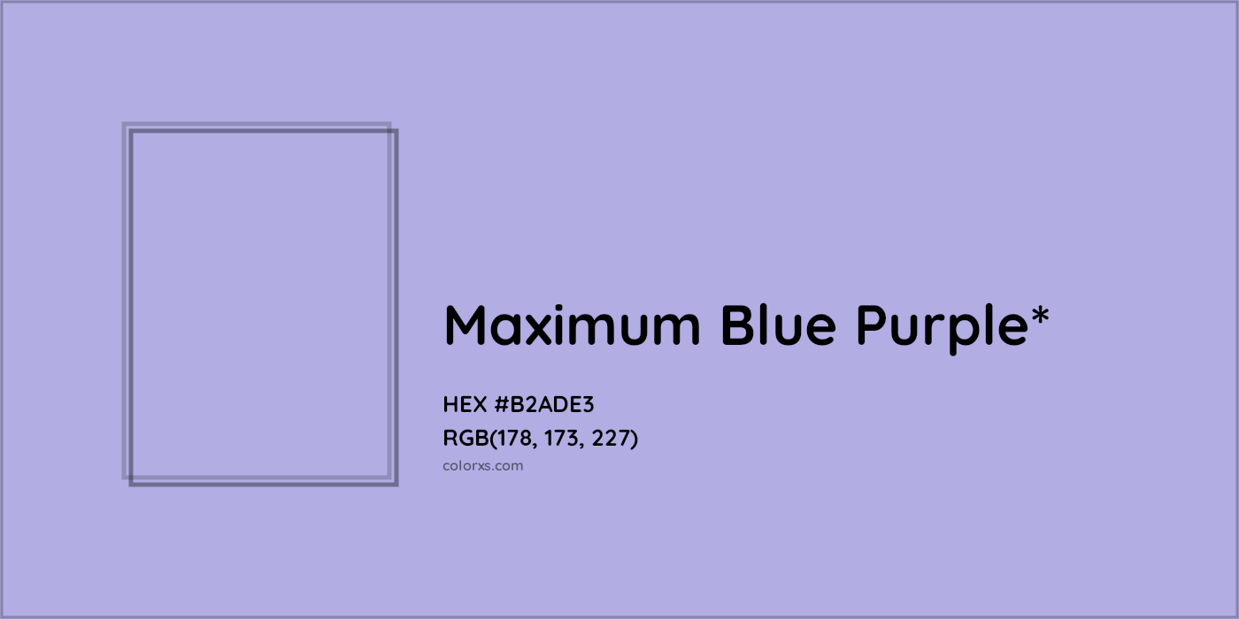 HEX #B2ADE3 Color Name, Color Code, Palettes, Similar Paints, Images