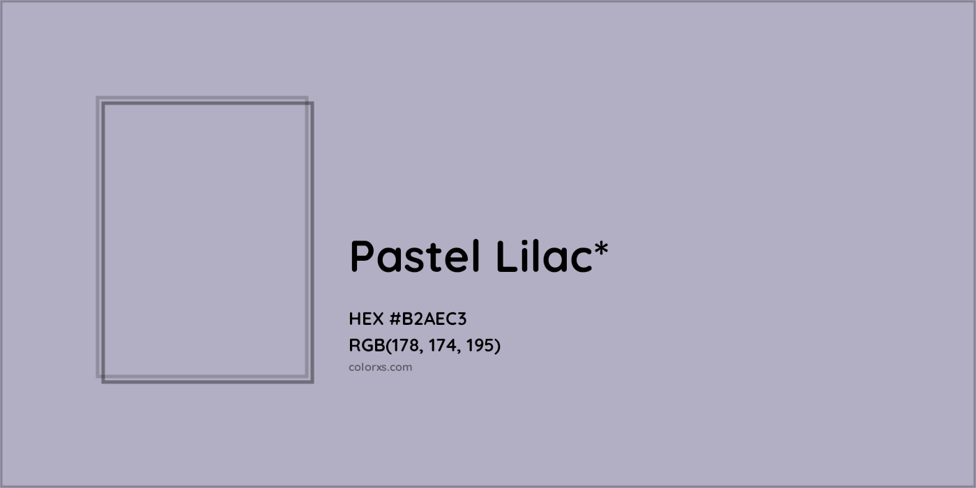 HEX #B2AEC3 Color Name, Color Code, Palettes, Similar Paints, Images