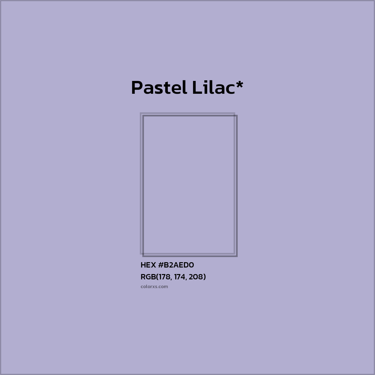 HEX #B2AED0 Color Name, Color Code, Palettes, Similar Paints, Images