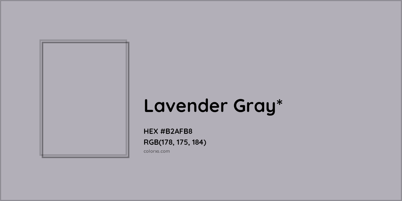 HEX #B2AFB8 Color Name, Color Code, Palettes, Similar Paints, Images
