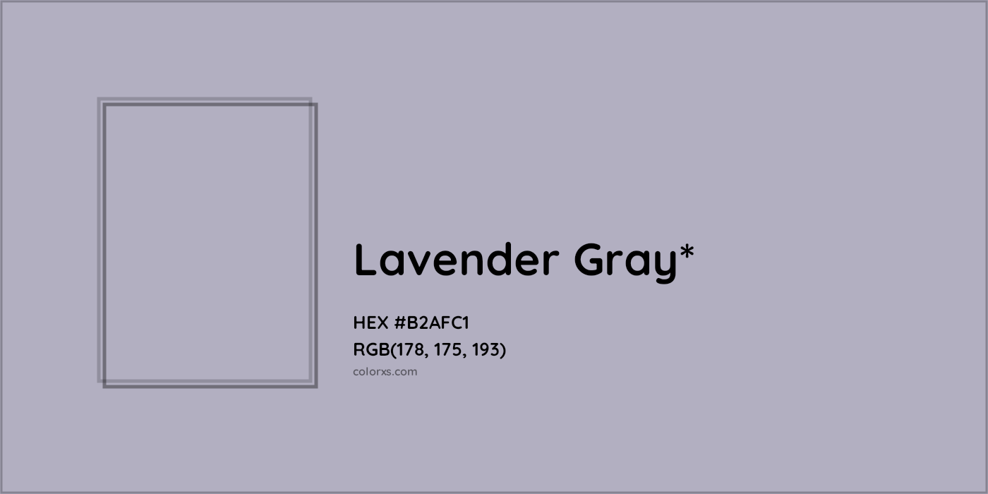 HEX #B2AFC1 Color Name, Color Code, Palettes, Similar Paints, Images