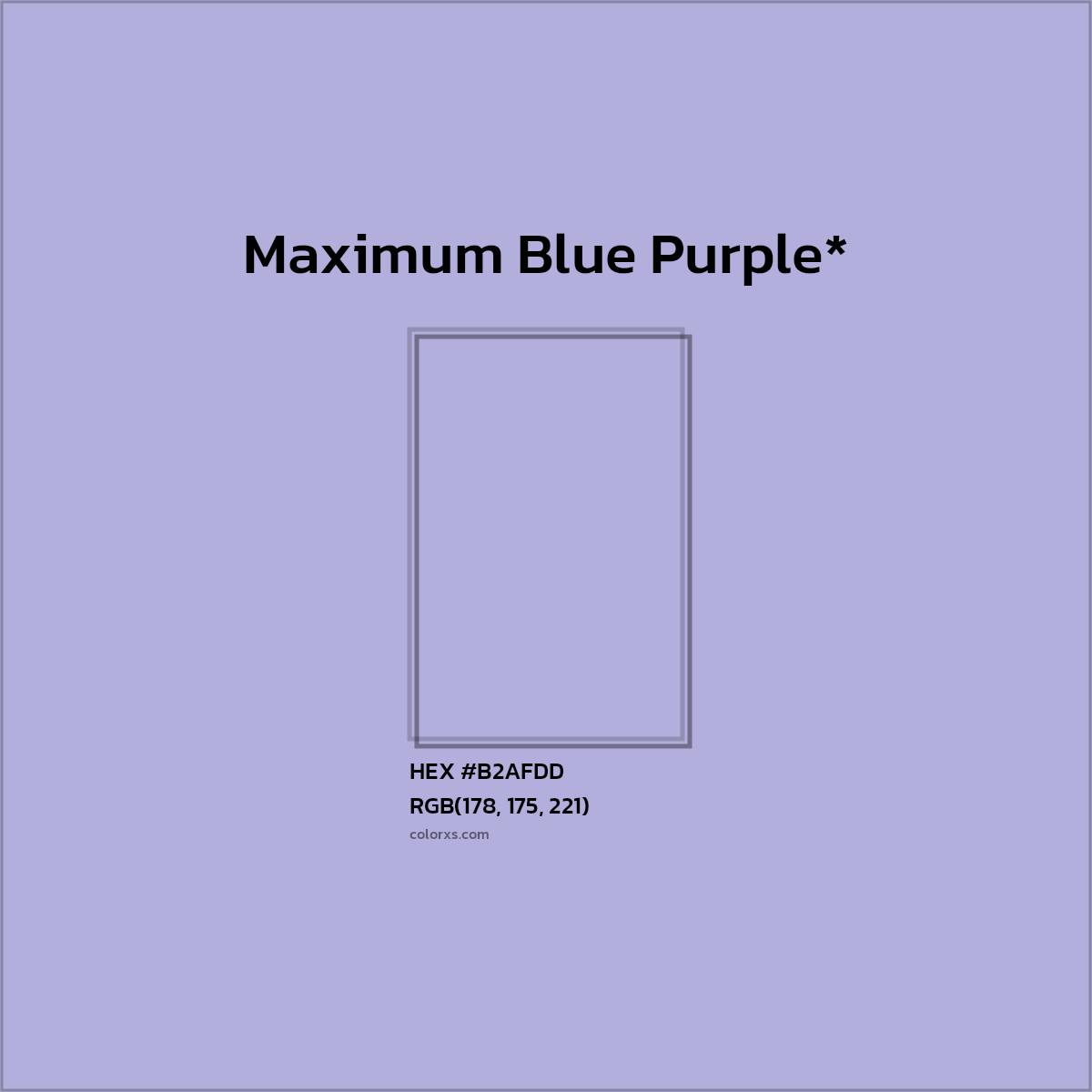 HEX #B2AFDD Color Name, Color Code, Palettes, Similar Paints, Images