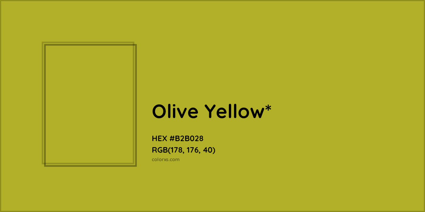 HEX #B2B028 Color Name, Color Code, Palettes, Similar Paints, Images