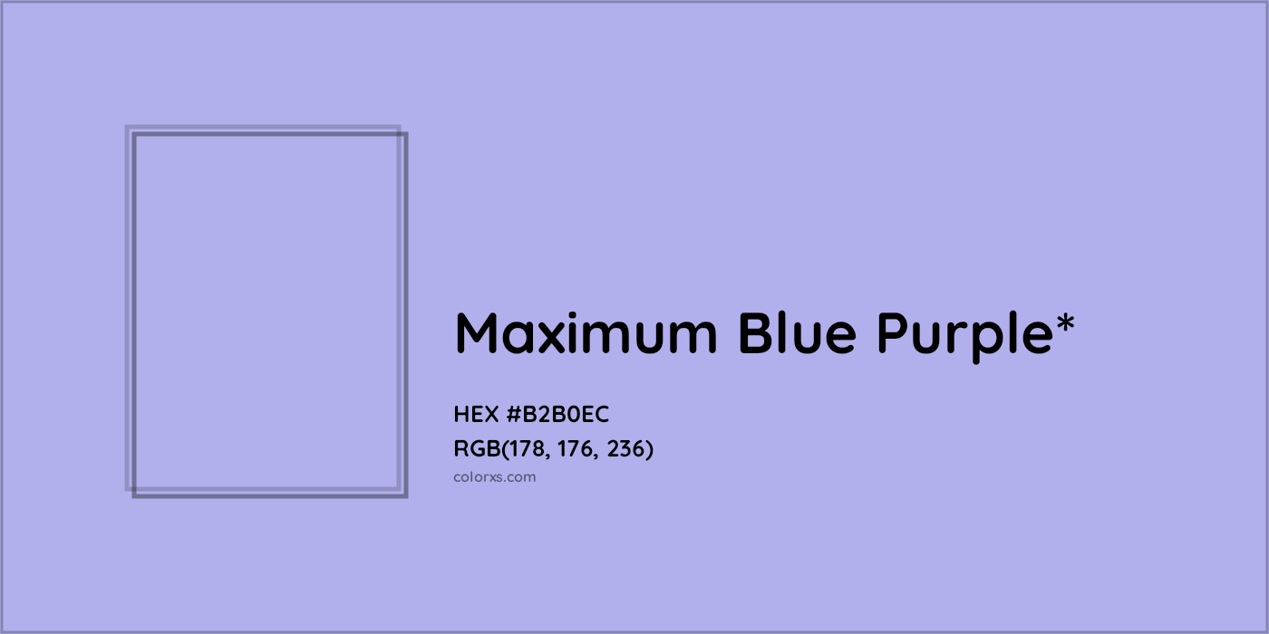 HEX #B2B0EC Color Name, Color Code, Palettes, Similar Paints, Images