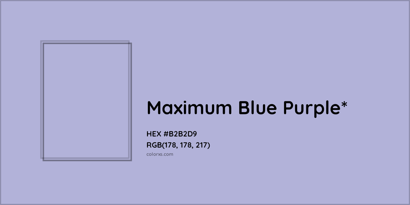 HEX #B2B2D9 Color Name, Color Code, Palettes, Similar Paints, Images