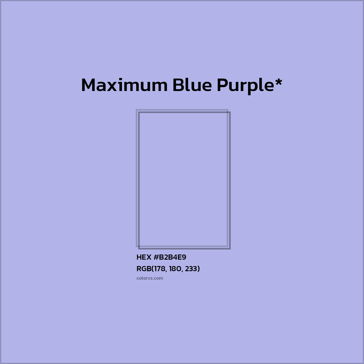 HEX #B2B4E9 Color Name, Color Code, Palettes, Similar Paints, Images