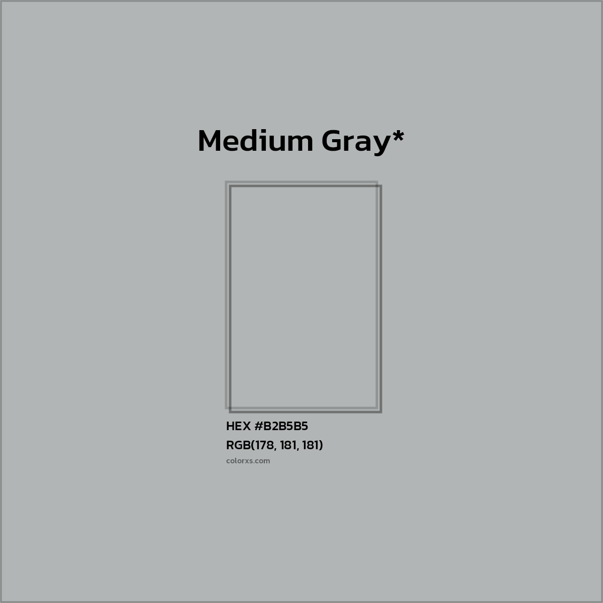 HEX #B2B5B5 Color Name, Color Code, Palettes, Similar Paints, Images