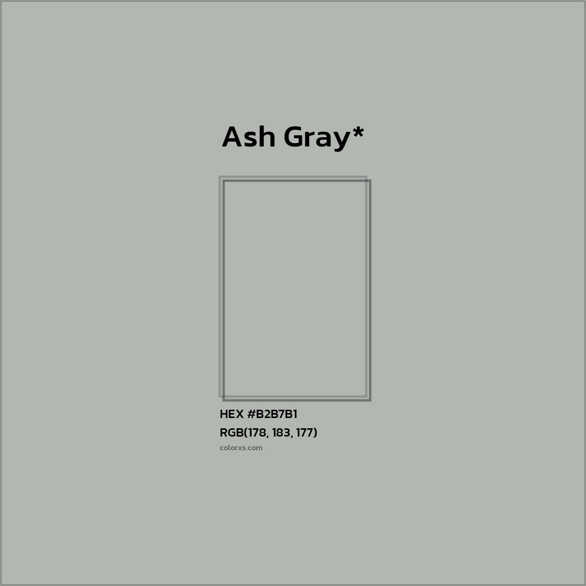 HEX #B2B7B1 Color Name, Color Code, Palettes, Similar Paints, Images
