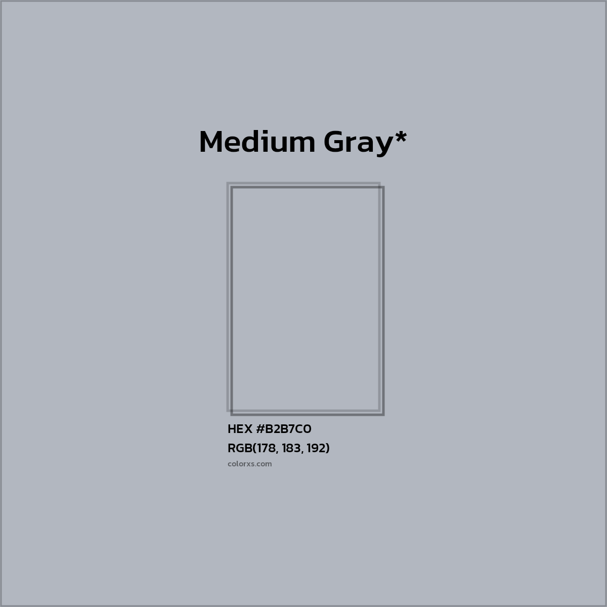 HEX #B2B7C0 Color Name, Color Code, Palettes, Similar Paints, Images