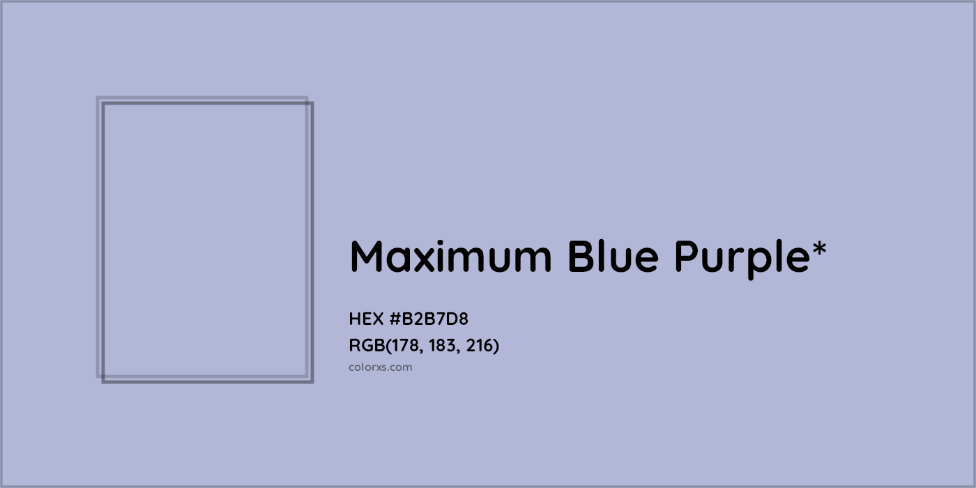 HEX #B2B7D8 Color Name, Color Code, Palettes, Similar Paints, Images