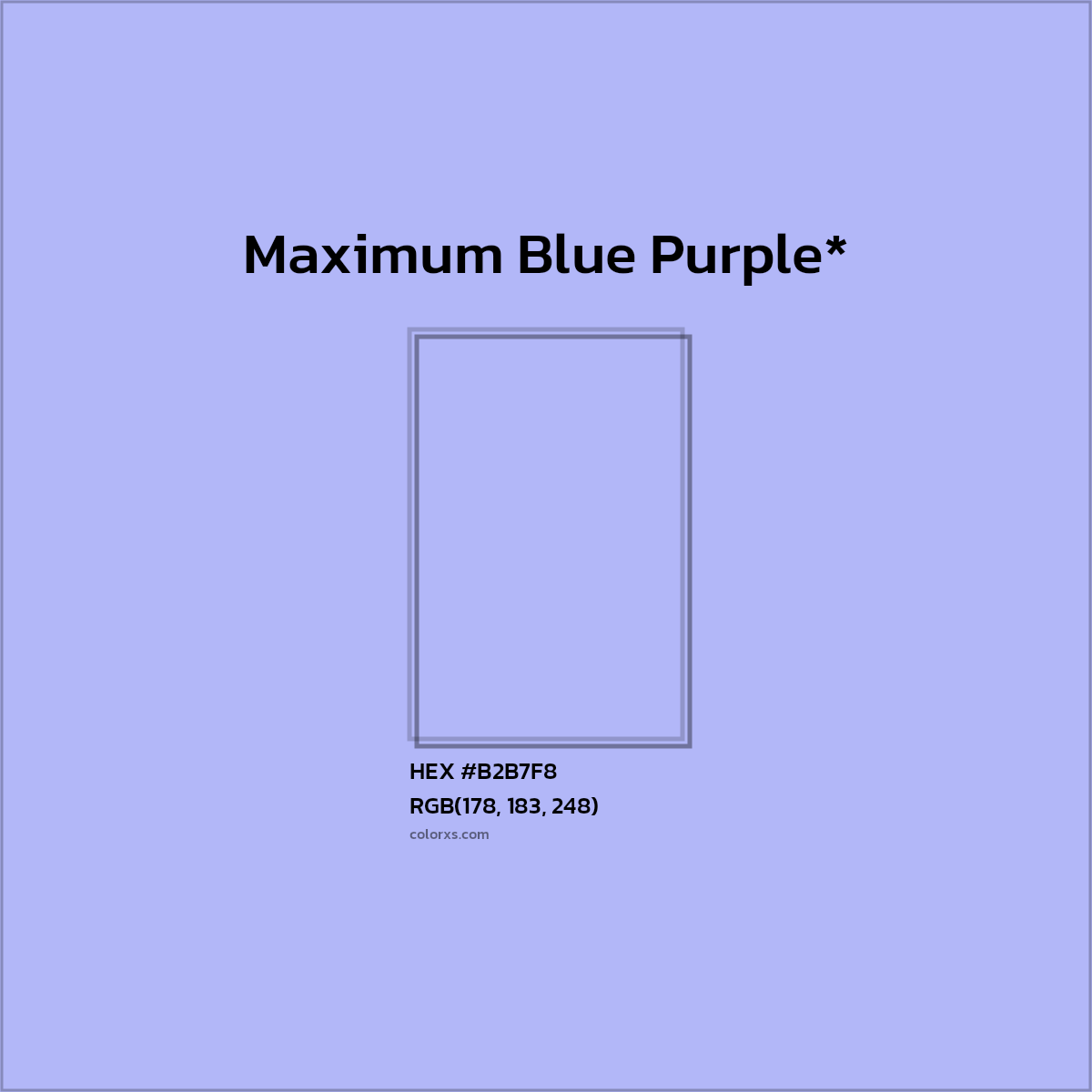 HEX #B2B7F8 Color Name, Color Code, Palettes, Similar Paints, Images