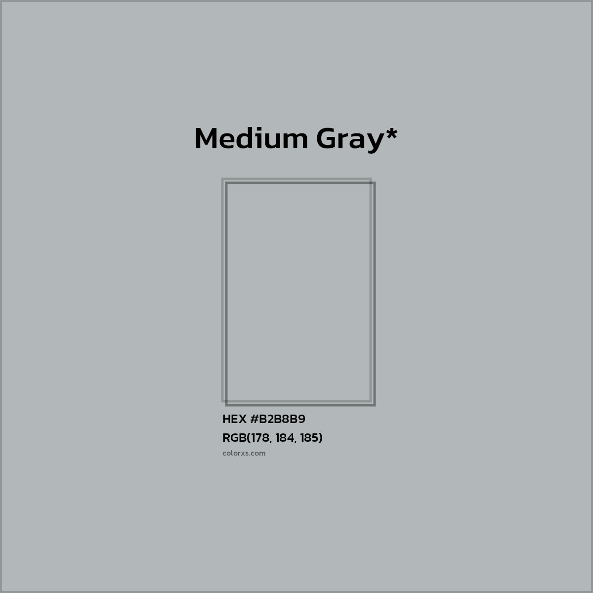 HEX #B2B8B9 Color Name, Color Code, Palettes, Similar Paints, Images