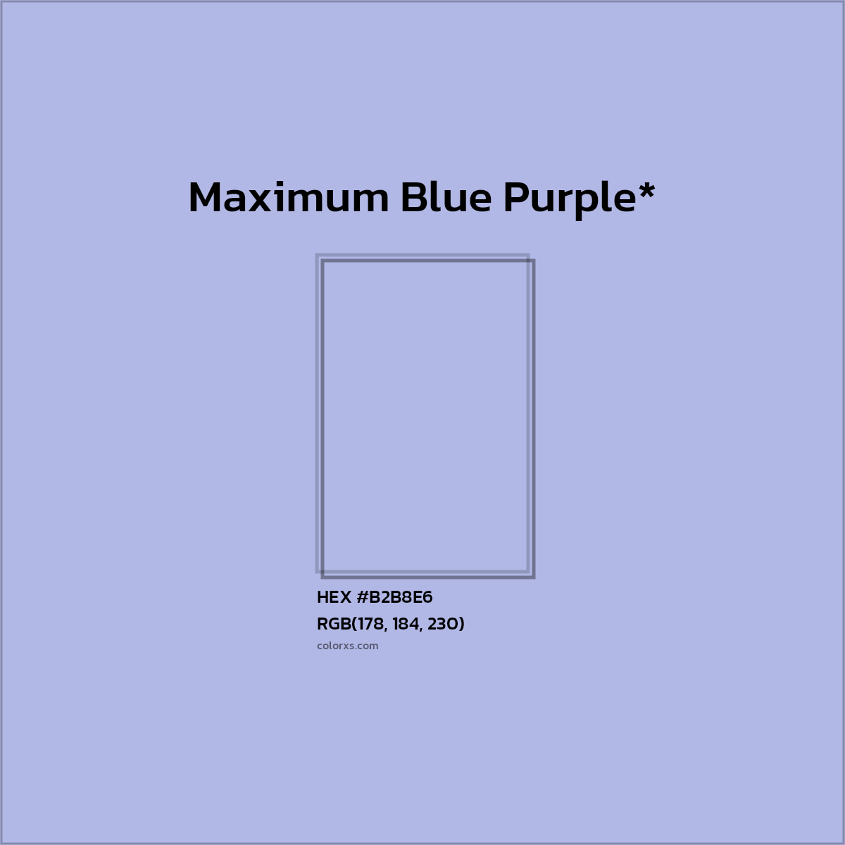 HEX #B2B8E6 Color Name, Color Code, Palettes, Similar Paints, Images
