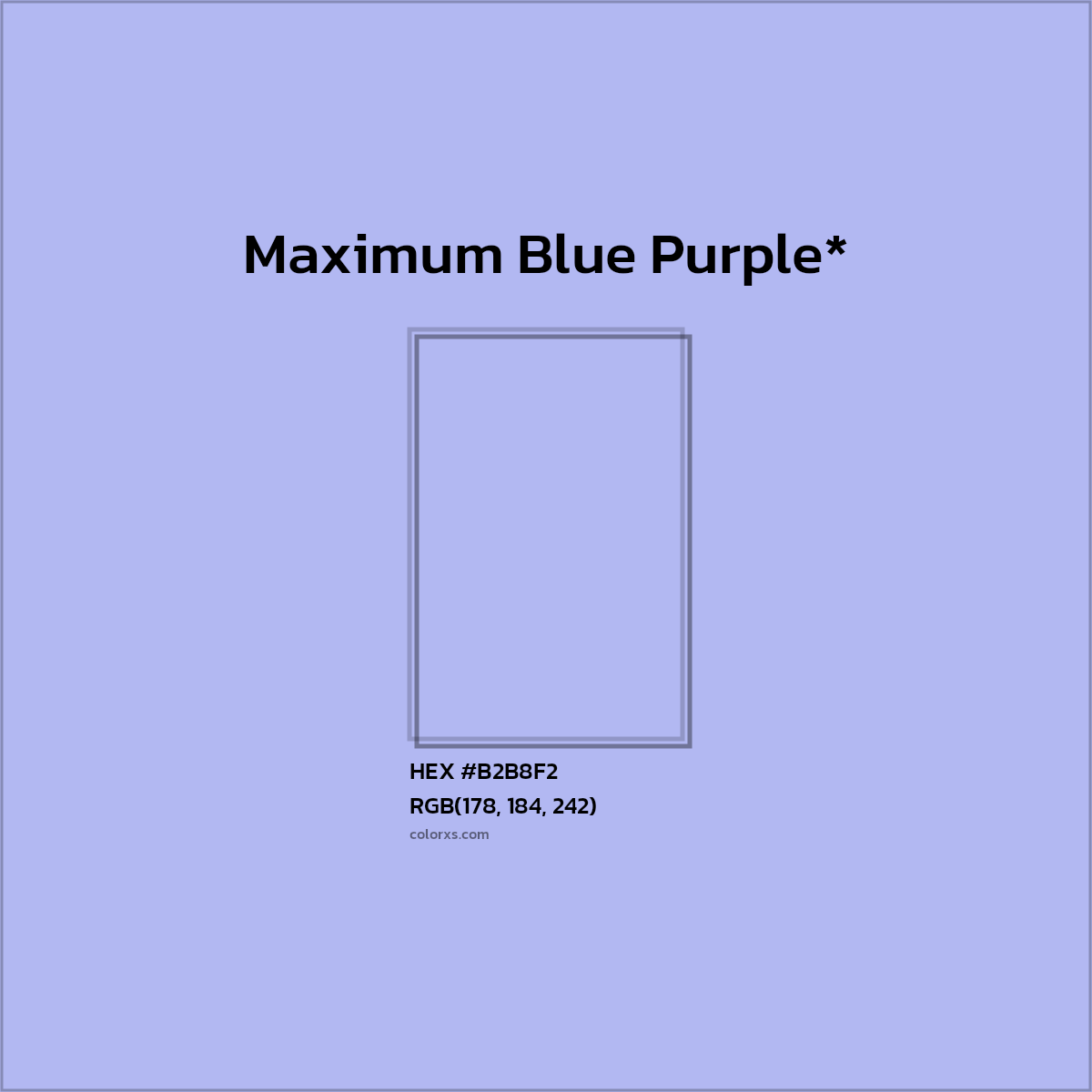 HEX #B2B8F2 Color Name, Color Code, Palettes, Similar Paints, Images