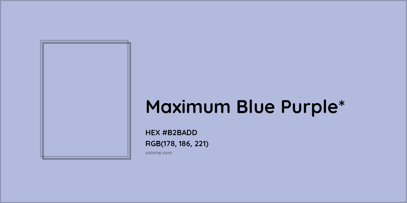HEX #B2BADD Color Name, Color Code, Palettes, Similar Paints, Images