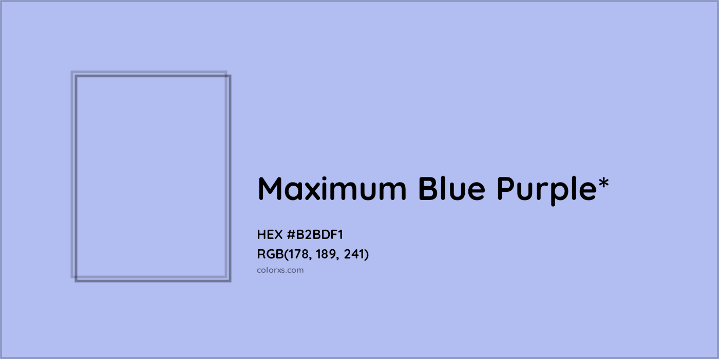 HEX #B2BDF1 Color Name, Color Code, Palettes, Similar Paints, Images
