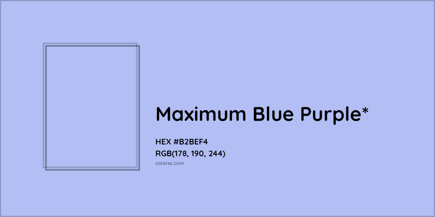HEX #B2BEF4 Color Name, Color Code, Palettes, Similar Paints, Images