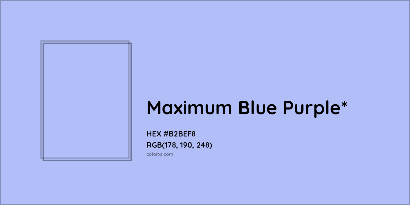HEX #B2BEF8 Color Name, Color Code, Palettes, Similar Paints, Images