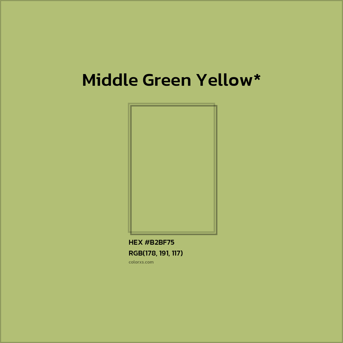 HEX #B2BF75 Color Name, Color Code, Palettes, Similar Paints, Images