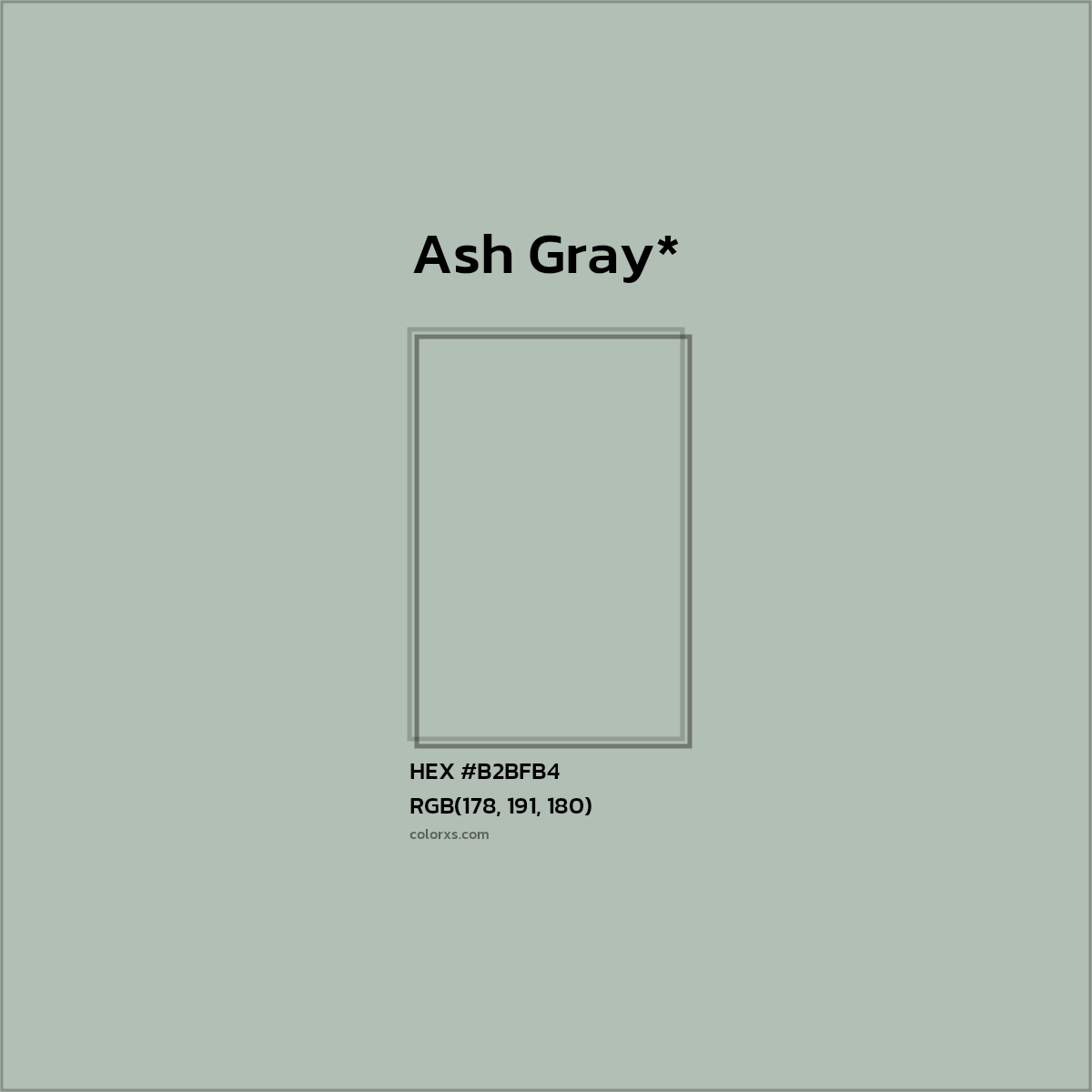 HEX #B2BFB4 Color Name, Color Code, Palettes, Similar Paints, Images