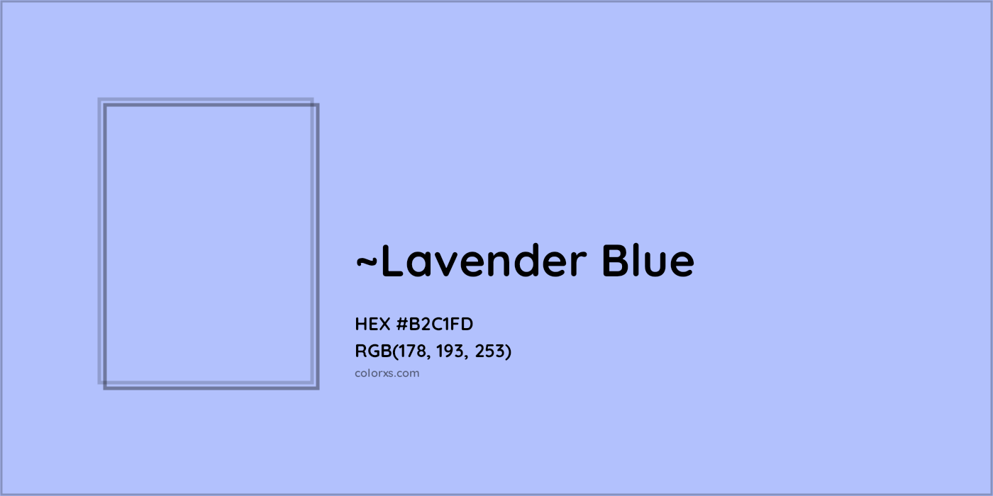 HEX #B2C1FD Color Name, Color Code, Palettes, Similar Paints, Images