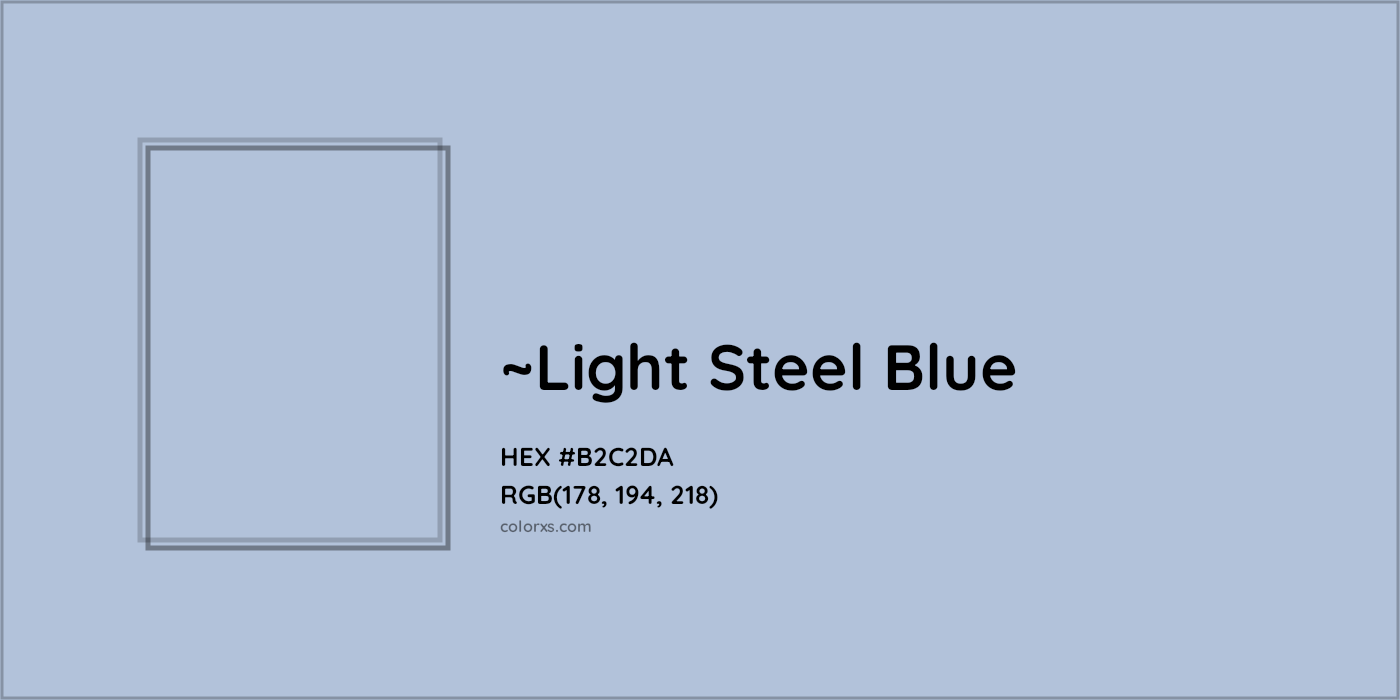 HEX #B2C2DA Color Name, Color Code, Palettes, Similar Paints, Images
