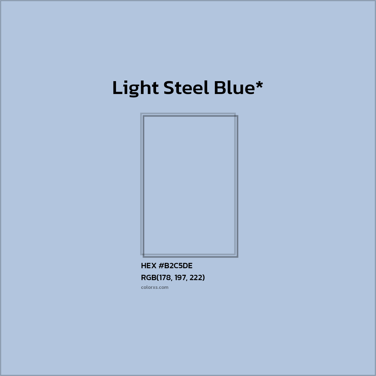 HEX #B2C5DE Color Name, Color Code, Palettes, Similar Paints, Images