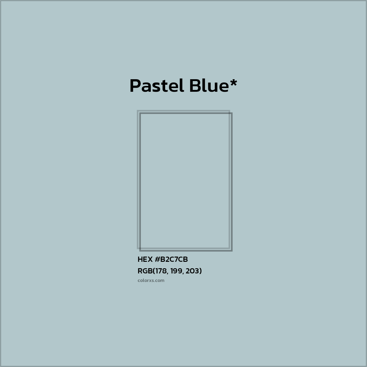 HEX #B2C7CB Color Name, Color Code, Palettes, Similar Paints, Images