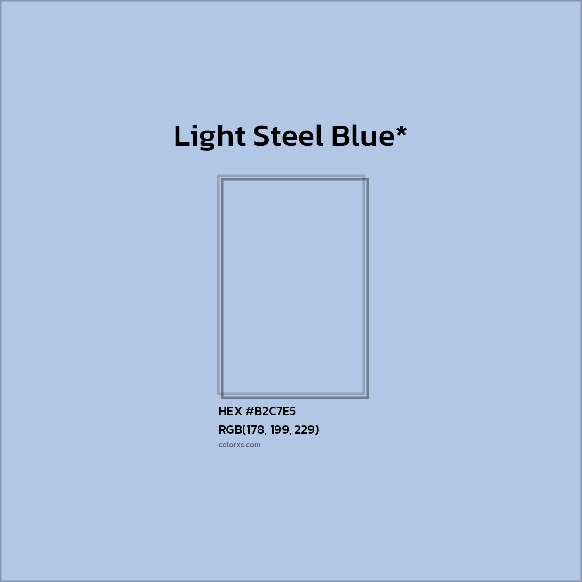 HEX #B2C7E5 Color Name, Color Code, Palettes, Similar Paints, Images