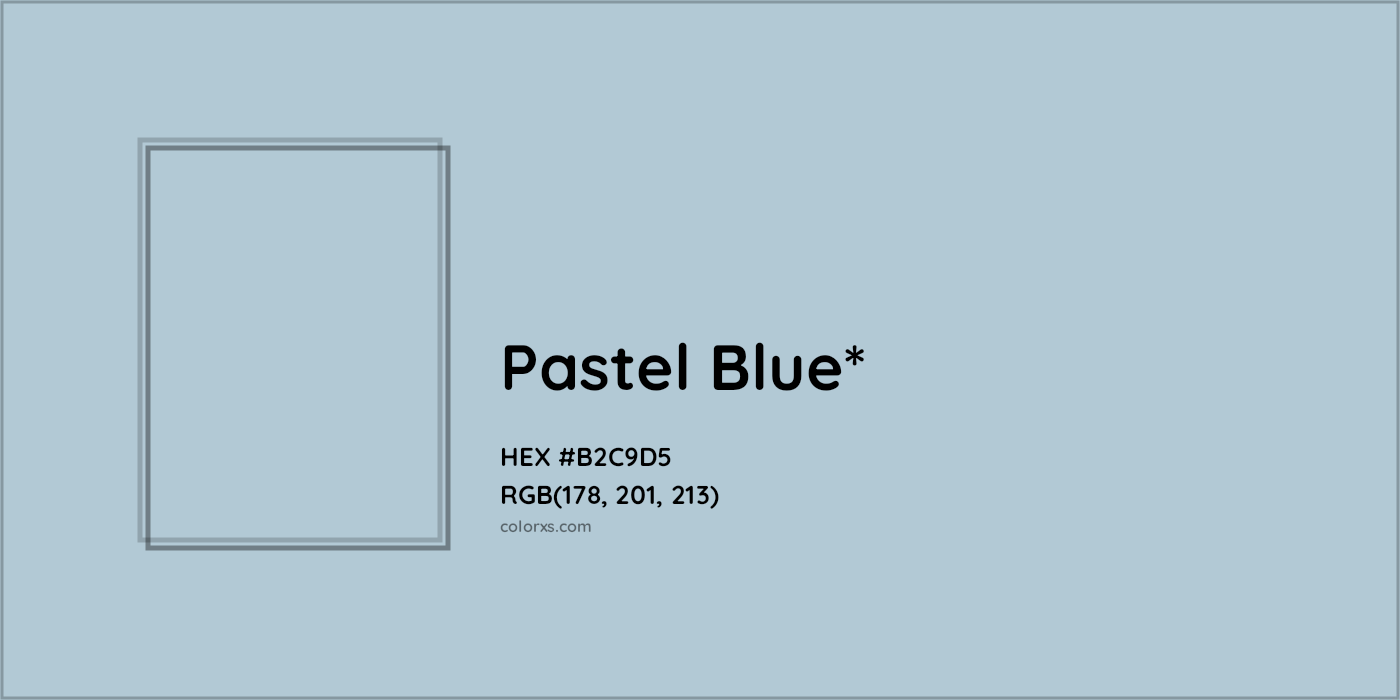 HEX #B2C9D5 Color Name, Color Code, Palettes, Similar Paints, Images