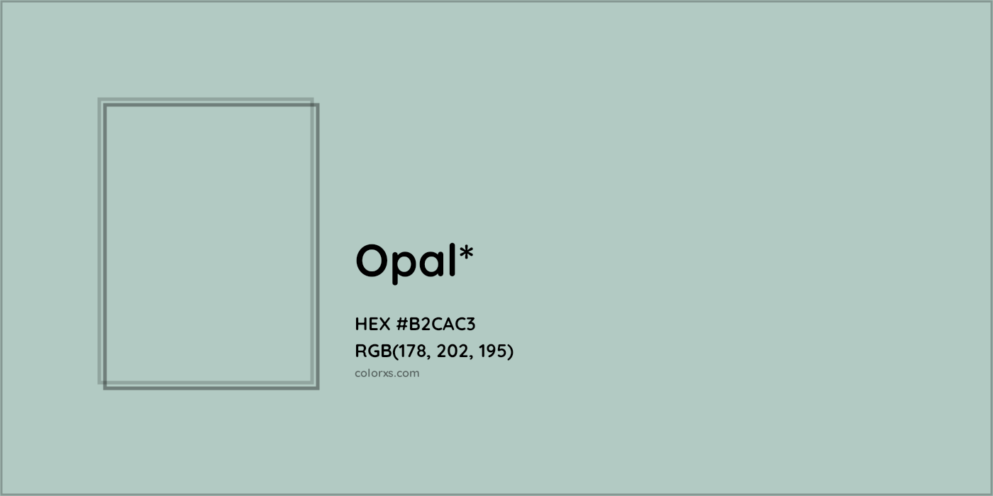 HEX #B2CAC3 Color Name, Color Code, Palettes, Similar Paints, Images