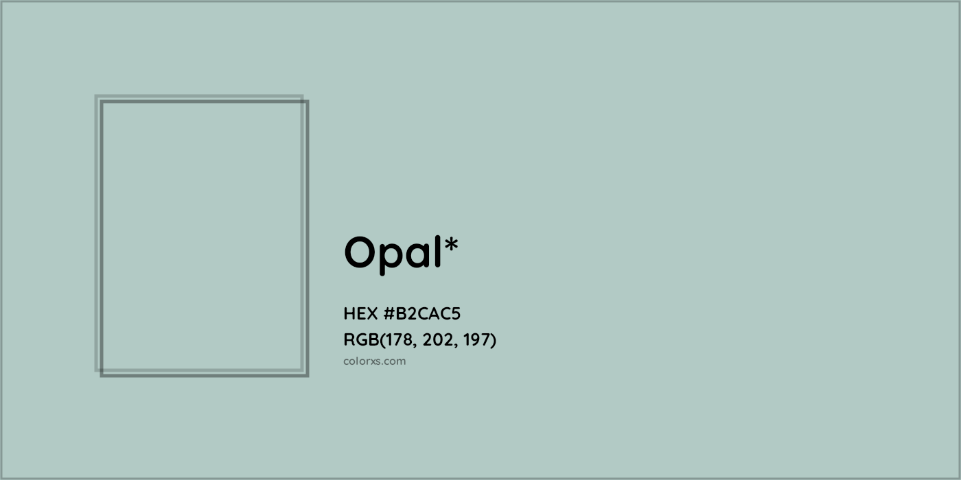 HEX #B2CAC5 Color Name, Color Code, Palettes, Similar Paints, Images