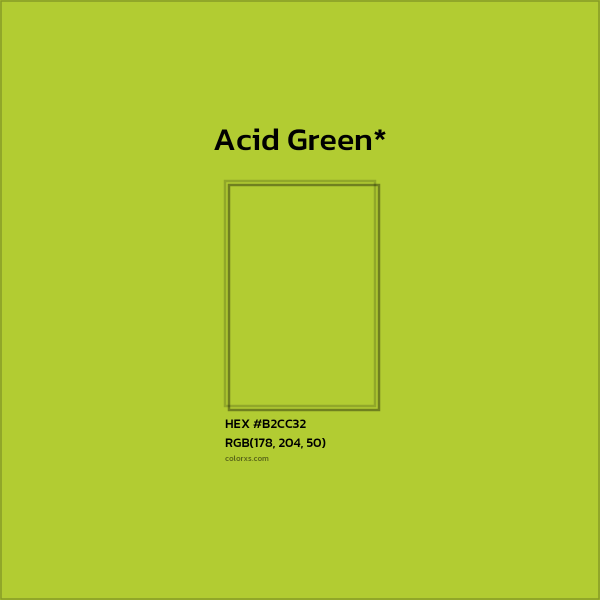 HEX #B2CC32 Color Name, Color Code, Palettes, Similar Paints, Images