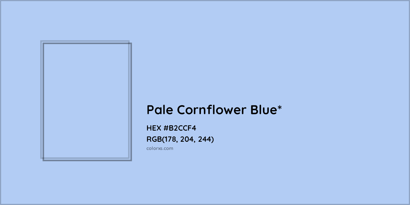 HEX #B2CCF4 Color Name, Color Code, Palettes, Similar Paints, Images