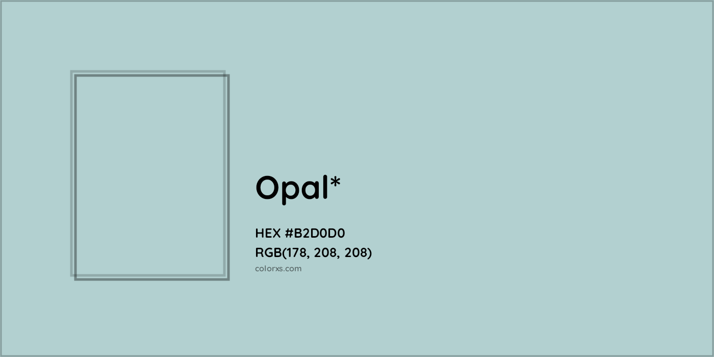 HEX #B2D0D0 Color Name, Color Code, Palettes, Similar Paints, Images