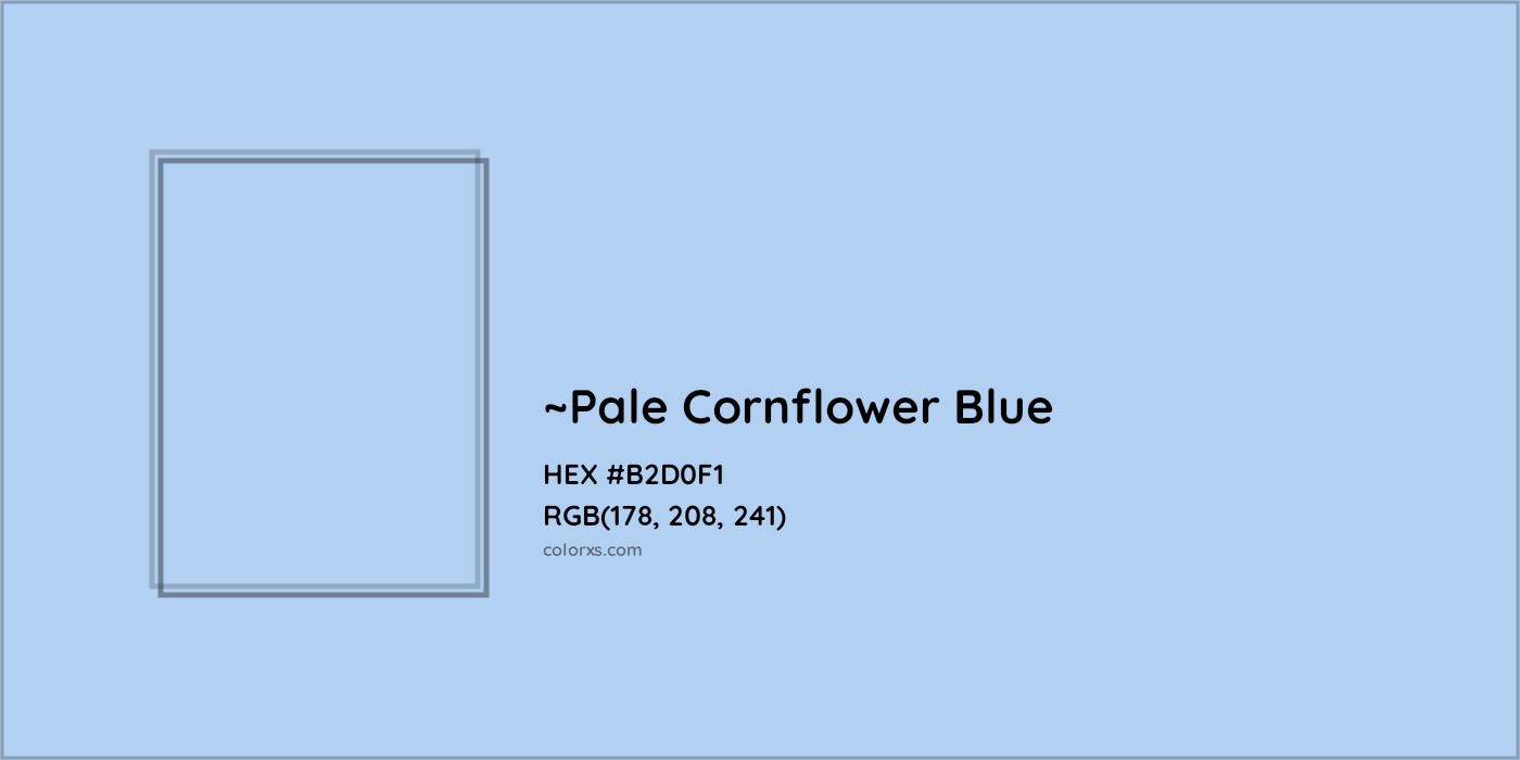 HEX #B2D0F1 Color Name, Color Code, Palettes, Similar Paints, Images