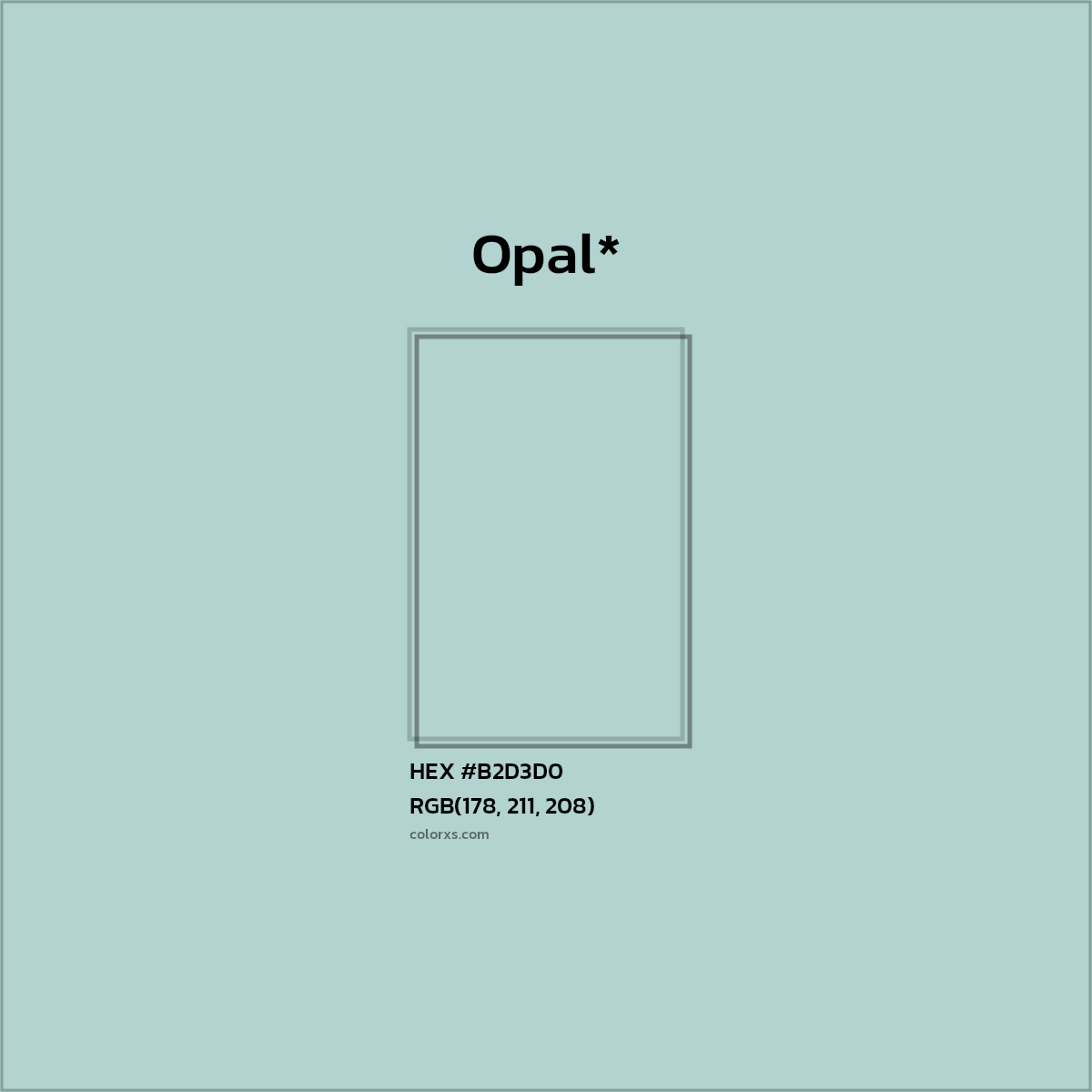 HEX #B2D3D0 Color Name, Color Code, Palettes, Similar Paints, Images