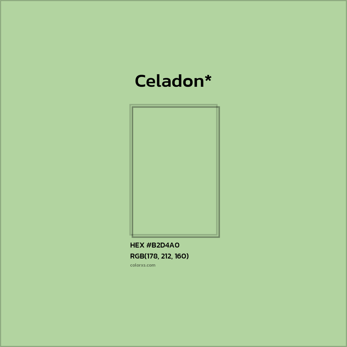 HEX #B2D4A0 Color Name, Color Code, Palettes, Similar Paints, Images