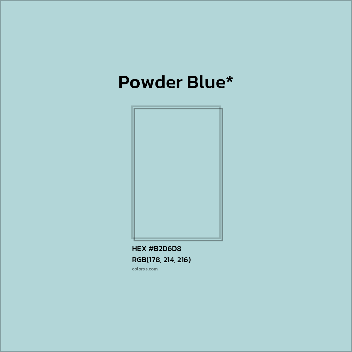 HEX #B2D6D8 Color Name, Color Code, Palettes, Similar Paints, Images
